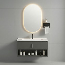 REA - Sada koupelnového nábytku s umyvadlem Toledo 80cm Grey (REA-M0025)