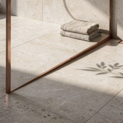 REA - Spádová lišta sprchové vaničky 100cm Brush Copper vlevo (REA-K9490)