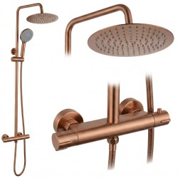 REA - Sprchová sada bez výtoku s termostatem Lungo Copper Brush (REA-P6734)
