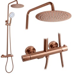 REA - Sprchová sada s termostatem Drop Brush Copper (REA-P9670)