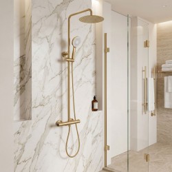 REA - Sprchová sada s termostatem Drop Brush Gold (REA-P9662)