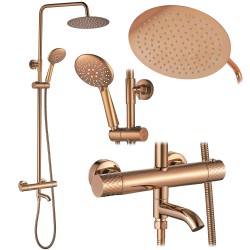 REA - Sprchová sada s termostatem LUNGO Diamond - Copper (REA-P3300)