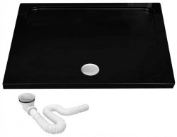REA - Sprchová vanička Savoy 80x100 čierna (REA-K4087)