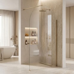 REA - Sprchová zástěna Heaven Brush Gold 100 (REA-K6684)