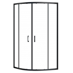 REA - Sprchová zástěna LOOK černá 90x90 (REA-K7903)