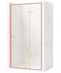 REA - Sprchové dveře bez stěnového profilu ATLAS broušené zlato 80 P (REA-K4673)