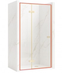 REA - Sprchové dveře bez stěnového profilu ATLAS broušené zlato 90 L (REA-K4670)