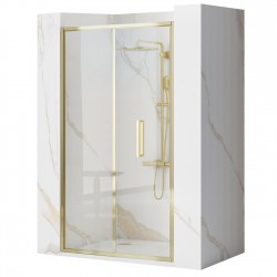 REA - Sprchové dveře skládací Rapid Fold 100 zlaté (REA-K4130)