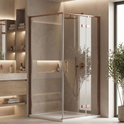 REA - Sprchový kout Bruno 90x90 Brush Copper (REA-K3602)