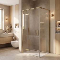 REA - Sprchový kout Bruno 90x90 Brush Gold (REA-K3600)