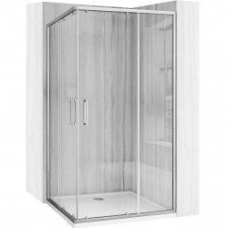 REA - Sprchový kout City 80x100 Nickel Brush Bez sprchové vaničky (REA-K6497)