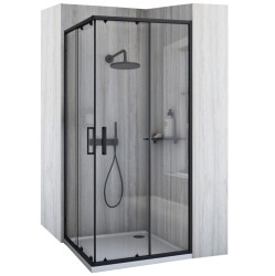 REA - Sprchový kout City  90x90 Black Bez sprchové vaničky (REA-K6446)