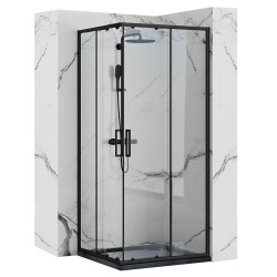 REA - Sprchový kút Punto 90x90 čierny (REA-K4801)
