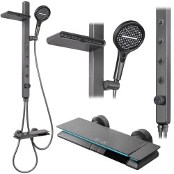 REA - Sprchový set Karl  Titanium (REA-P4880)