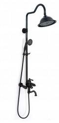 REA - Sprchový set s baterií 150mm Vintage černý (REA-P2367)