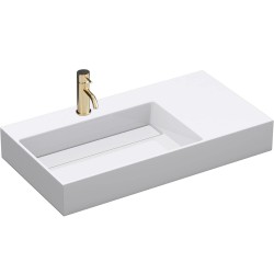 REA - Umyvadlo  Archi 75 CM White na desku - konglomerát (REA-U4300)