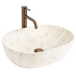 REA - Umyvadlo na desku Amelia Travertine Classic 48 (REA-U4210)
