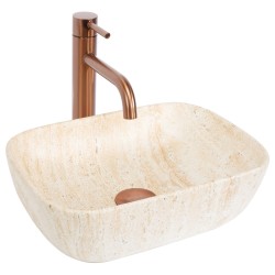 REA - Umyvadlo na desku BELINDA MINI TRAVERTINE MATT (REA-U4700)