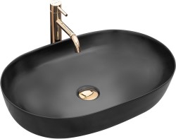 REA - Umyvadlo na desku Cleo Black černá mat (REA-U0035)