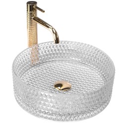 REA - Umyvadlo na desku Cristal Transparent (REA-U9670)