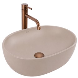 REA - Umyvadlo na desku Focus Taupe (REA-U3228)