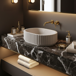 REA - Umyvadlo na desku Margaret Beige (REA-U7343)