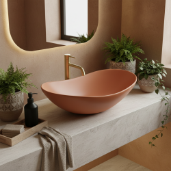 REA - Umyvadlo na desku ROYAL Cinnamon  Matt (REA-U3530)