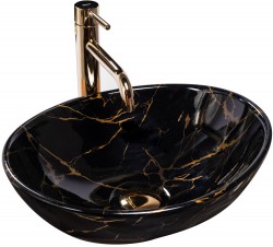 REA - UMYVADLO NA DESKU SOFIA BLACK MARBLE (REA-U5611)