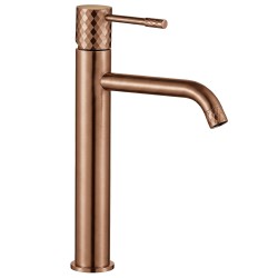 REA - Umyvadlová baterie Lungo Diamond Brush Copper vysoká (REA-B9846)