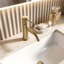 REA - Umyvadlová baterie Lungo Diamond Brush Gold (REA-B9843)