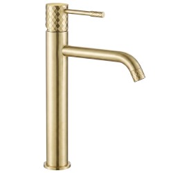 REA - Umyvadlová baterie Lungo Diamond - Brush Gold vysoká (REA-B9845)