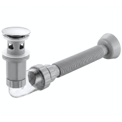 REA - Umyvadlový sifon s univerzální výpustí click-clack Flow Chrome (REA-A9490)