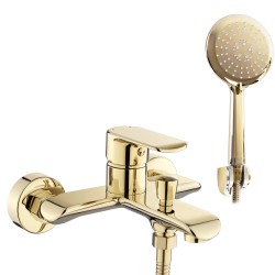 REA - Vanová nástěnná baterie BLOOM - gold (REA-B6389)