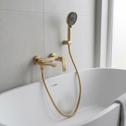 REA - Vanová nástěnná baterie PREMIUM Prime Gold Brush (REA-B6732)