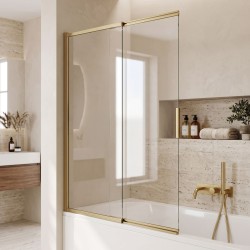 REA - Vanová zástěna posuvná Dario Brush Gold 100 (REA-W7885)