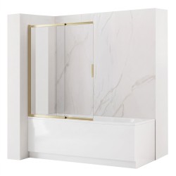 REA - Vanová zástěna posuvná Dario Brush Gold 80 (REA-W7882)