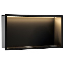REA - VESTAVNÁ KOUPELNOVÁ POLICE LED 30x60 black (REA-08541)