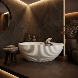 REA - Volně stojící akrylátová vana Carmen 170 Bílá krytka zátky (REA-W0506)