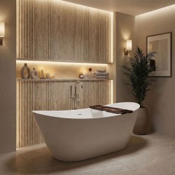 REA - Volně stojící vana FERRANO Slim 180 Bílá krytka zátky (REA-W0082)