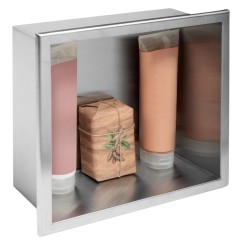 REA - Zápustná police pro vestavbu 30x30 broušený nerez (REA-05600)