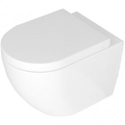 REA - Závěsná WC mísa včetně sedátka Carlo Mini Rimless ABS (REA-C1000)