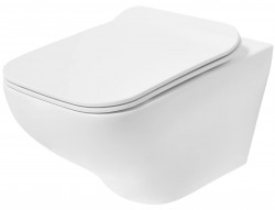 REA - Závěsná WC mísa včetně sedátka Ivo Rimless bílá (REA-C9201)