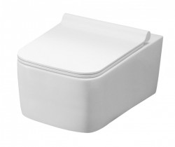 REA - Závěsná WC mísa včetně sedátka Rico Rimless bílá REA-C6600