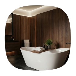 REA - Zrcadlo LED 70x70cm TOP (HOM-01519)