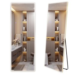 REA - Zrcadlo LED Classico 50x160cm Brush Gold (HOM-07056)