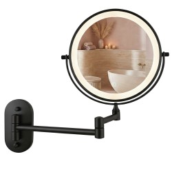 REA - Zrcadlo LED Glow Black (HOM-70000)