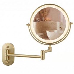 REA - Zrcadlo LED Glow Brush Gold (HOM-70002)