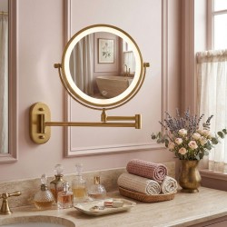 REA - Zrcadlo LED Glow Old Gold (HOM-70001)