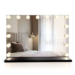 REA - Zrcadlo LED HOLLYWOOD Black (HOM-12011)