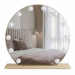 REA - Zrcadlo LED HOLLYWOOD L. Gold 50 cm (HOM-01803)